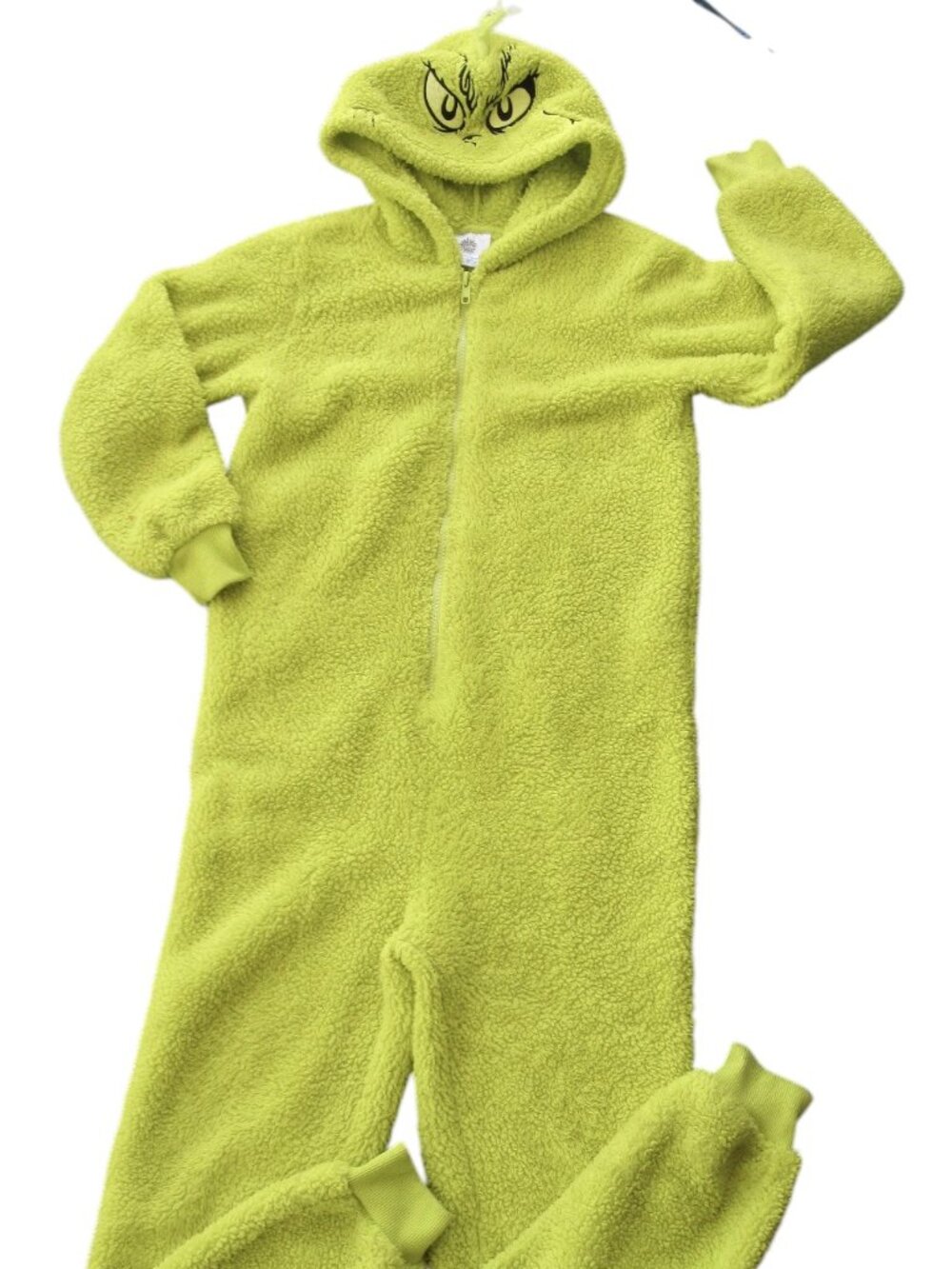 Grinch Green Costume Child Kids Size 7-8 Dr Seuss Cosplay HALLOWEEN